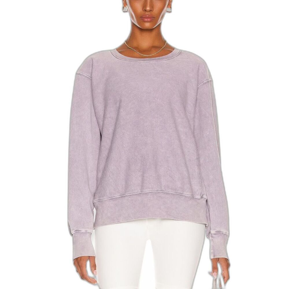 Les Tien NWOT Women's Lavender Stone Crewneck LS Heavyweight Sweatshirt Size L